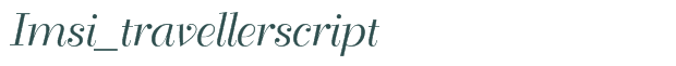 Imsi_travellerscript font download (truetype) preview image