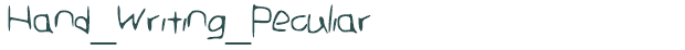 Font Preview Image for Hand_Writing_Peculiar