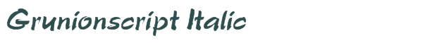 Font Preview Image for Grunionscript Italic