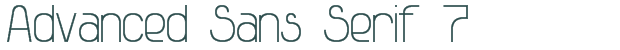 Font Preview Image for Advanced Sans Serif 7