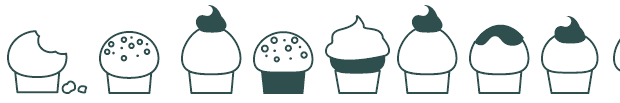Font Preview Image for 32 cupcakes