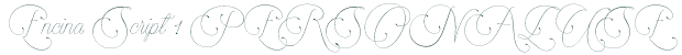 Font Preview Image for Encina Script 1 PERSONAL USE