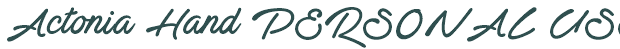 Font Preview Image for Actonia Hand PERSONAL USE 