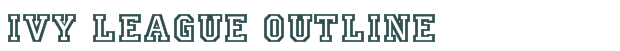 Font Preview Image for Ivy League Outline