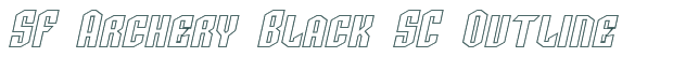 Font Preview Image for SF Archery Black SC Outline