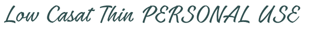 Font Preview Image for Low Casat Thin PERSONAL USE