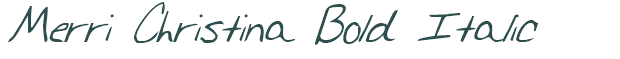 Font Preview Image for Merri Christina Bold Italic