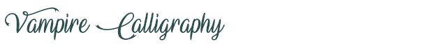 Font Preview Image for Vampire Calligraphy