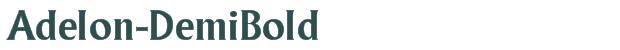 Font Preview Image for Adelon-DemiBold