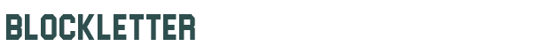 Font Preview Image for Blockletter