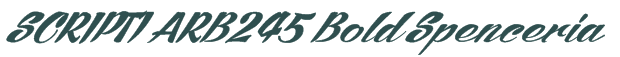 Font Preview Image for SCRIPT1 ARB245 Bold Spenceria