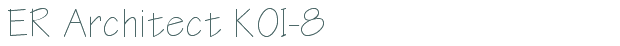 Font Preview Image for ER Architect KOI-8