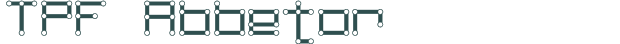 Font Preview Image for TPF Abbetor