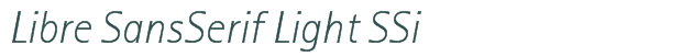 Font Preview Image for Libre SansSerif Light SSi