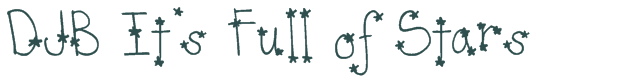 Font Preview Image for DJB It's Full of Stars