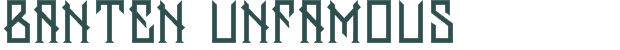 Font Preview Image for Banten Unfamous