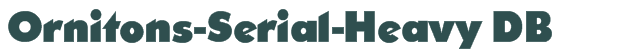 Font Preview Image for Ornitons-Serial-Heavy DB