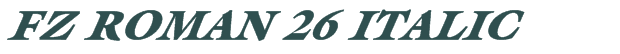 Font Preview Image for FZ ROMAN 26 ITALIC
