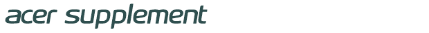 Font Preview Image for Acer Supplement