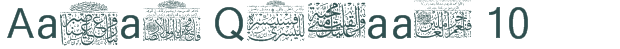 Font Preview Image for Aayat Quraan 10