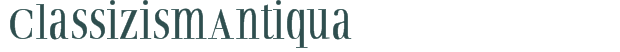 Font Preview Image for ClassizismAntiqua