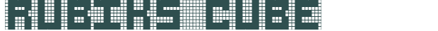 Font Preview Image for RUBIKS CUBE