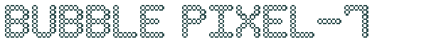 Font Preview Image for Bubble Pixel-7