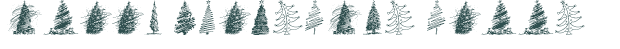 Font Preview Image for Merry Christmas Trees