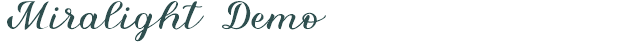 Font Preview Image for Miralight Demo