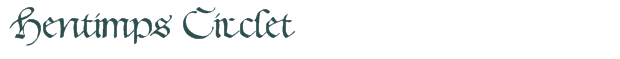 Font Preview Image for Hentimps Circlet