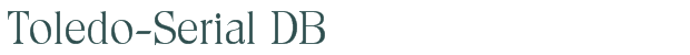 Font Preview Image for Toledo-Serial DB
