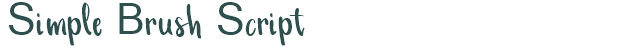 Font Preview Image for Simple Brush Script