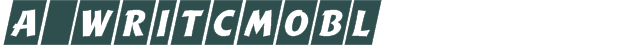 Font Preview Image for a_WritCmObl