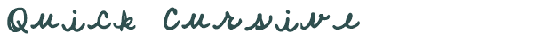 Font Preview Image for Quick Cursive