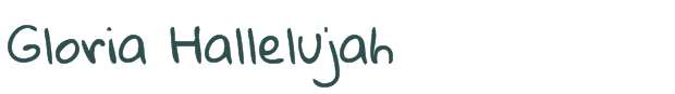 Font Preview Image for Gloria Hallelujah