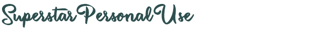Font Preview Image for Superstar Personal Use