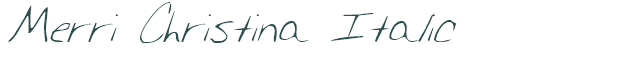 Font Preview Image for Merri Christina Italic