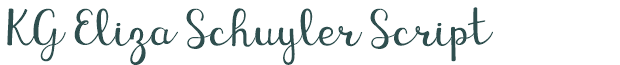 Font Preview Image for KG Eliza Schuyler Script 