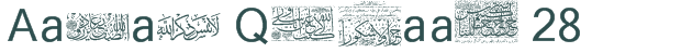 Font Preview Image for Aayat Quraan 28