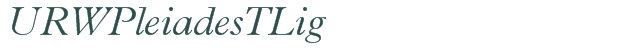 Font Preview Image for URWPleiadesTLig