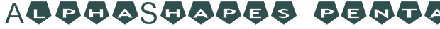 Font Preview Image for AlphaShapes pentagons 2