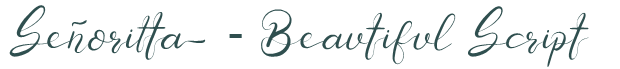 Font Preview Image for Senoritta - Beautiful Script