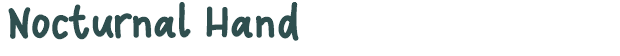Font Preview Image for Nocturnal Hand