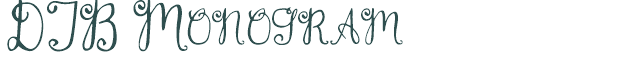 Font Preview Image for DJB Monogram