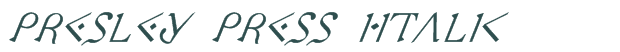 Font Preview Image for Presley Press Italic