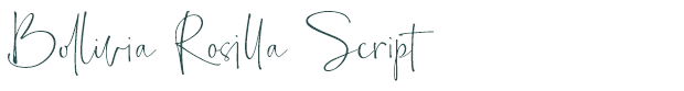 Font Preview Image for Bollivia Rosilla Script