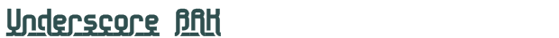 Font Preview Image for Underscore BRK