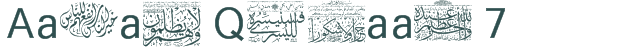 Font Preview Image for Aayat Quraan 7
