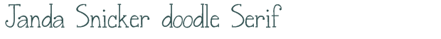 Font Preview Image for Janda Snicker doodle Serif