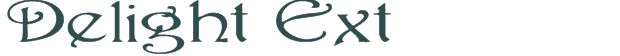 Font Preview Image for Delight Ext